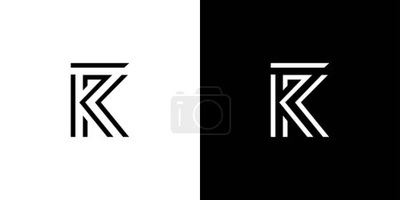 Modern and strong letter R initials logo design 