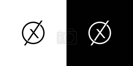 Lettre moderne et forte OX initiales logo design 