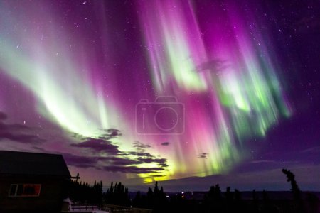 Luces boreales en Fairbanks, Alaska.