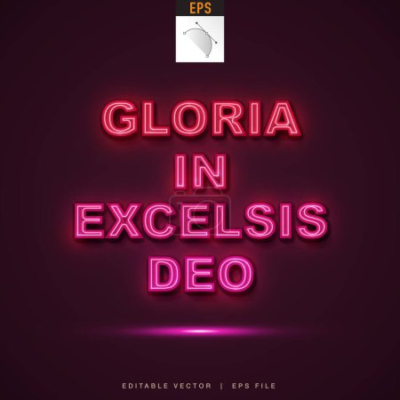 Illustration for Gloria in Excelsis Deo text. - Royalty Free Image