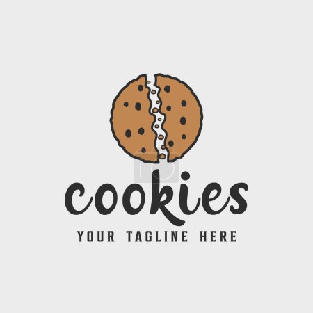 Cookies vintage logo Vektor Illustration Vorlage Ikone Grafik Design