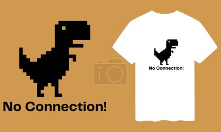 Dinosaur error icon no internet connection concept