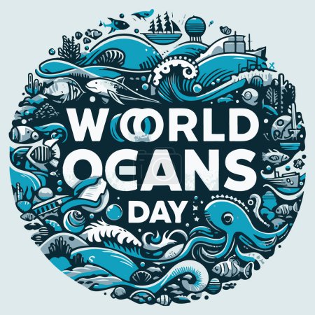 Día Mundial de los Océanos con un tema creativo Día Mundial de los Océanos