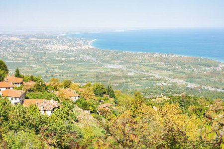 Photo for View of the city of Katerini from mount Olympus in Greece - Royalty Free Image
