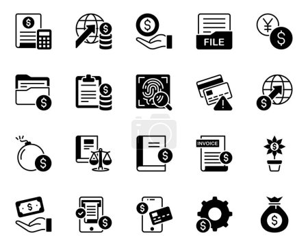Glyph icons set for Accounting
