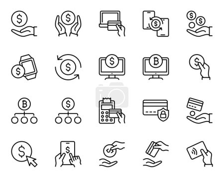 Outline icons set for Payment.