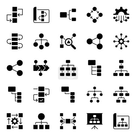 Glyph icons set for Workflow.