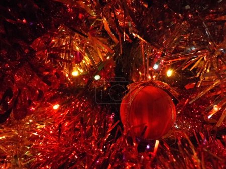 Photo for Pino y Luces navidenas - Christmas ornaments - Christmas three - Christmas balls - Royalty Free Image