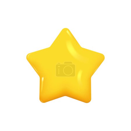 Illustration for Realistic star yellow golden colors. Vector illustration - Royalty Free Image