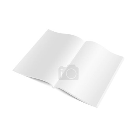 Photo for Blank flying cover of magazine, book, booklet, brochure mock up. Vector illustration - Royalty Free Image