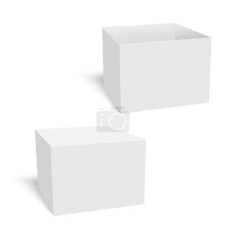 Photo for White Product Cardboard Package Box. Vector. - Royalty Free Image