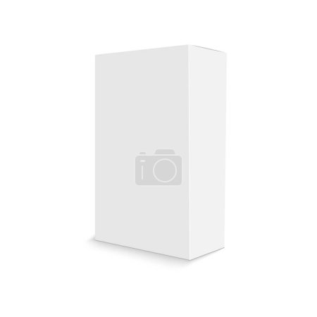 Photo for Realistic cardboard boxes mockup. Can be use for food, cosmetic, software and etc. Vector. - Royalty Free Image