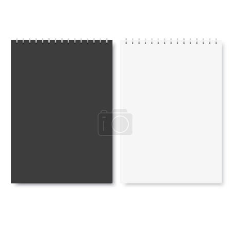 Photo for Spiral notebook isolated on white background. Vector illustration - Royalty Free Image