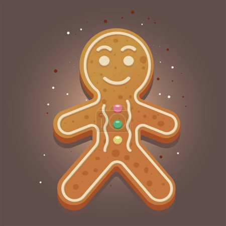 Illustration for Vector gingerbread man. Christmas cookies. Cute illustration - Royalty Free Image