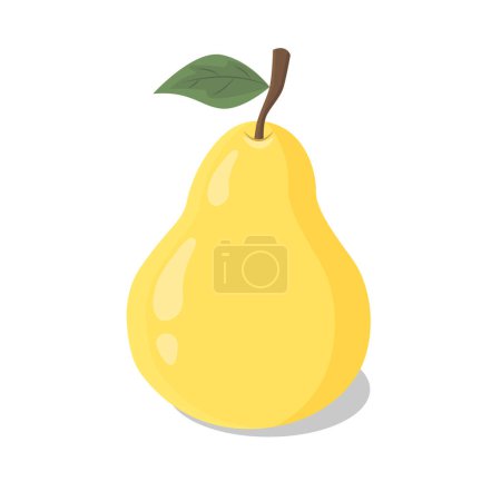 Illustration for Vector yellow pear icon. Isolated vector illustration, color drawing symbol. - Royalty Free Image