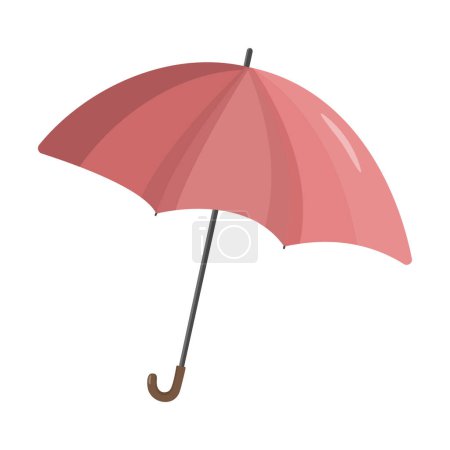 Illustration for Red umbrella icon. Red umbrella isolated on white background. Umbrella in cartoon style - Royalty Free Image