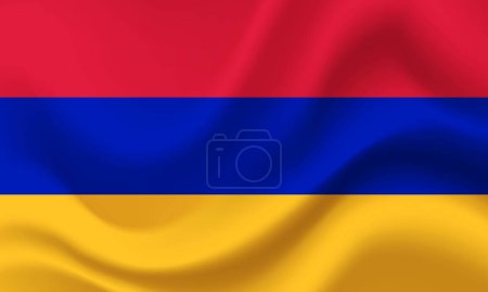 Téléchargez les illustrations : Drapeau vecteur Arménie. Drapeau de l'Arménie. Arménie drapeau, fond, symbole, icône - en licence libre de droit