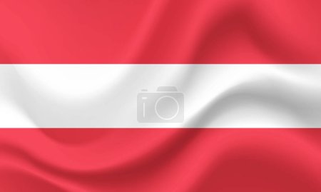 Ilustración de Bandera Vector Austria. Bandera austriaca. Banderas de Austria. Fondo austríaco, estandarte. Símbolo de Austria - Imagen libre de derechos