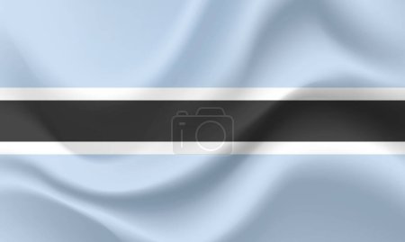 Ilustración de Vector Botswana. Bandera ondeada de Botswana. Botswana emblema, icono. - Imagen libre de derechos
