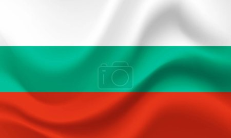 Illustration for Bulgaria flag. Bulgarian flag. Flag of Bulgaria. Official colours correctly. Bulgarian background. Symbol of Bulgaria - Royalty Free Image
