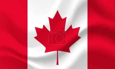 Illustration for Canada Vector Flag. Canadian banner. anada flag illustration. Official colors and proportion correctly. Symbol of Canada - Royalty Free Image