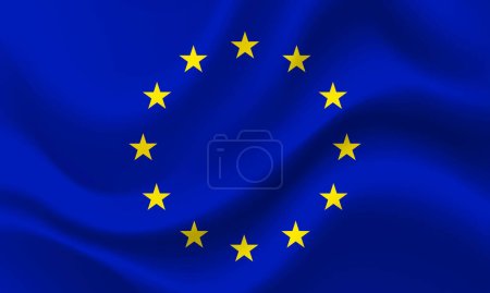 Illustration for Vector Europe flag. Flag of European Union. EU flag illustration. EU background, banner. Symbol of European Union - Royalty Free Image