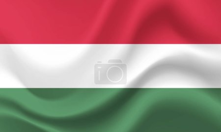 Téléchargez les illustrations : Illustration du drapeau hongrois. Drapeau officiel de Hongrie. Hongrie drapeau vectoriel - en licence libre de droit