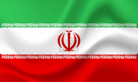 Téléchargez les illustrations : Le drapeau iranien. Le symbole de l'Iran. Illustration de drapeau vectoriel. Couleurs et proportions correctes. Iran fond. Bannière iranienne. Symbole, icône. - en licence libre de droit