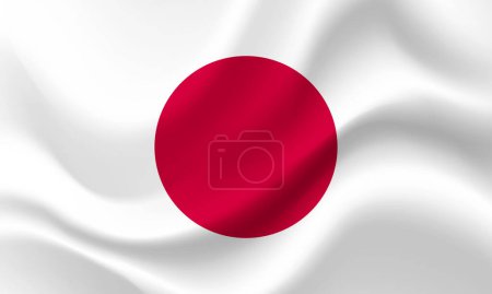 Illustration for Japanese flag. Japan flag. Flag of Japan. Japan background, symbol, icon - Royalty Free Image
