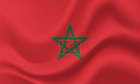 Téléchargez les illustrations : Drapeau vecteur Maroc. Drapeau du Maroc. Drapeau du Maroc illustration, fond. Maroc symbole, icône. - en licence libre de droit