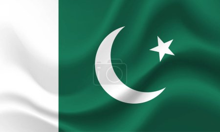 Téléchargez les illustrations : Le drapeau pakistanais. Drapeau vectoriel Pakistan. Drapeau du Pakistan. - en licence libre de droit