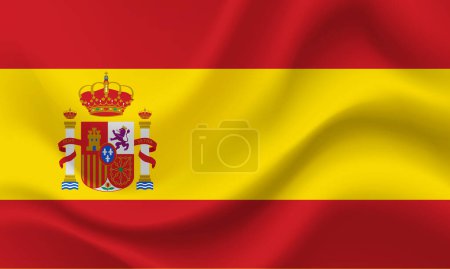 Illustration for Vector Flag of Spain. Spanish banner. Flag illustration. Official colors and proportion correctly. Spanish banner. Symbol of Spain - Royalty Free Image