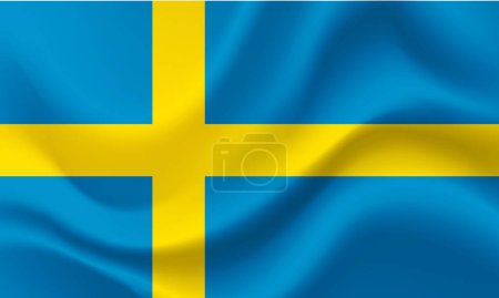 Ilustración de Bandera sueca. Bandera de Suecia. Vector Bandera de Suecia ilustración. - Imagen libre de derechos