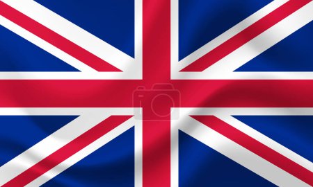 Téléchargez les illustrations : Drapeau britannique. Drapeau du Royaume Uni. Illustration drapeau britannique. Royaume-Uni. - en licence libre de droit