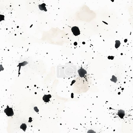 Illustration for Watercolor abstract splash, spray. Color painting vector texture. Black background. - Royalty Free Image