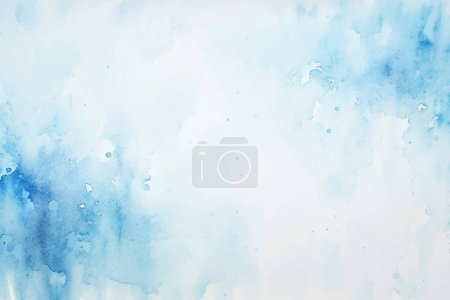 Illustration for Watercolor abstract splash, spray. Color painting vector texture. Blue background. - Royalty Free Image