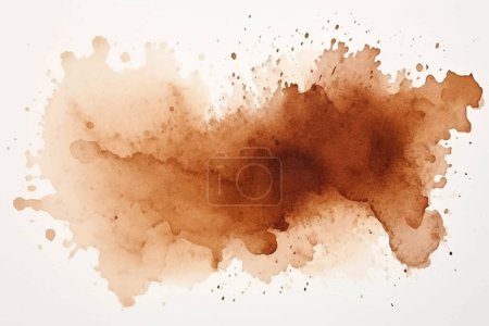 Illustration for Watercolor abstract splash, spray. Color painting vector texture. Brown background. - Royalty Free Image