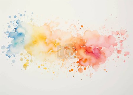 Photo for Watercolor abstract splash, spray. Color painting vector texture. Colorful background. - Royalty Free Image