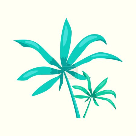 Illustration for Tropical Leaves. Palm tree. Vector illustration - Royalty Free Image
