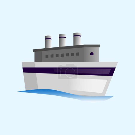 Illustration for Ship, sailboat. Vector illustration - Royalty Free Image