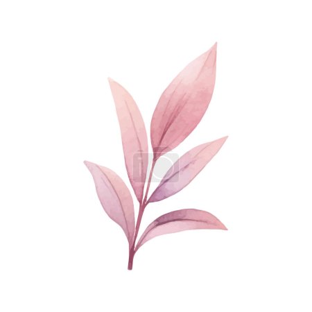 Illustration for Watercolor spring plant. Delicate watercolor plant for wedding invitations, posters. Vector botanical pastel colored. - Royalty Free Image