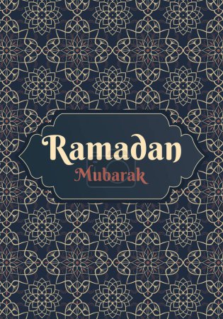 Illustration for Ramadan Mubarak. Islamic greeting card, ramadan template. Poster, media banner. - Royalty Free Image