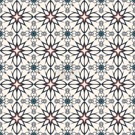 Illustration for Arabic seamless pattern. Islamic vector background. Traditional arabic pattern. - Royalty Free Image