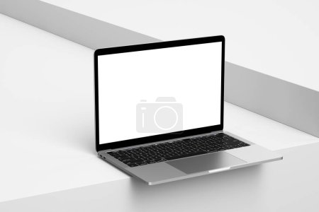 Foto de Realista de la pantalla del ordenador portátil Mockup 3d Rendering - Imagen libre de derechos