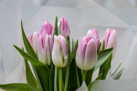 Photo for Lovely flowers tulips for a gift - Royalty Free Image