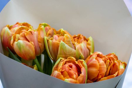 Photo for Lovely flowers tulips for a gift - Royalty Free Image