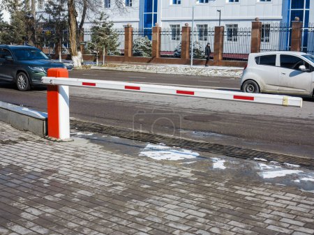 Photo for Barrier to control the passage of cars - Royalty Free Image