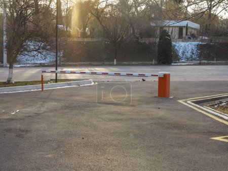 Photo for Barrier to control the passage of cars - Royalty Free Image