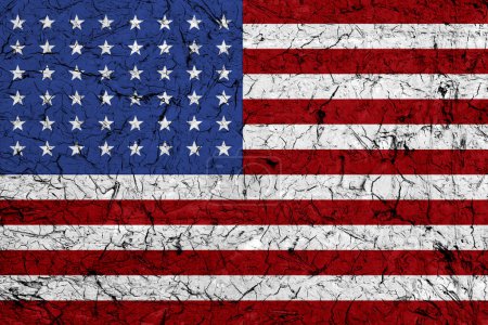 Foto de Plantilla de fondo de EE.UU. - Textura de piedra abstracta de la pared de piedra en colores de bandera americana - Imagen libre de derechos