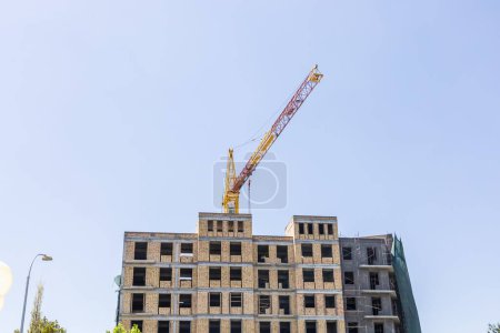 Photo for The subject of the photo is the construction of a building of a business center or residential building - Royalty Free Image